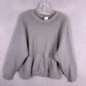 VTG Fruit of The Loom Sweatshirt Mens XL 90s Blank Raglan Crewneck Good Fade